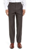 Men's Jb Britches Flat Front Worsted Wool Trousers L - Beige