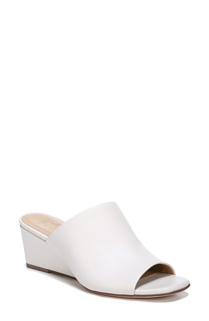 Women's Naturalizer Zaya Wedge Slide Sandal .5 W - White