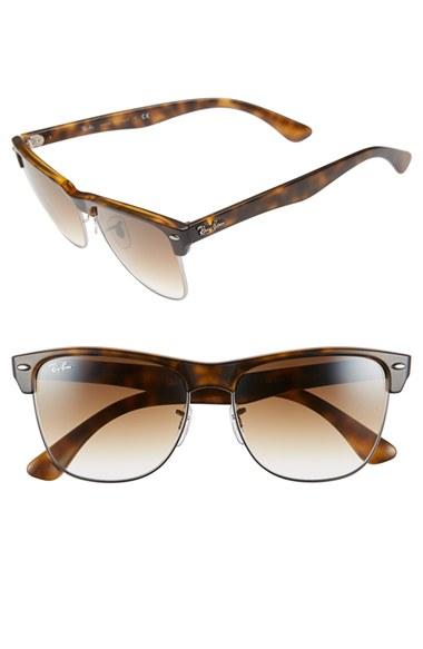 Men's Ray-ban 'clubmaster' 57mm Sunglasses - Matte Havana/ Brown Gradient