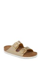Women's Birkenstock 'arizona' Soft Footbed Sandal -6.5us / 37eu D - Metallic