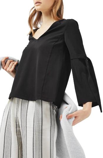 Women's Topshop Tie Sleeve Top