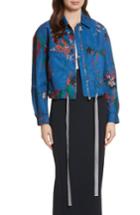 Women's Diane Von Furstenberg Floral Bomber Jacket - Blue