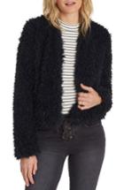 Women's Billabong Keeps Faux Fur Jacket - Black