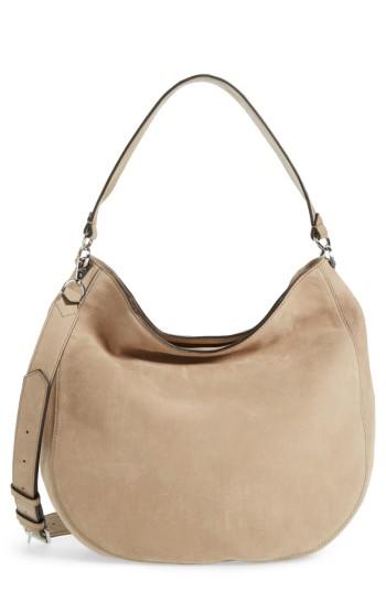 Rebecca Minkoff Convertible Nubuck Hobo With Embroidered Strap -