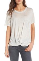 Women's Hinge Twist Hem Tee, Size - Grey