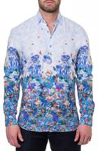 Men's Maceoo Luxor Amazon Slim Fit Print Sport Shirt (s) - Blue