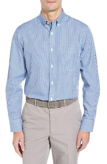 Men's Nordstrom Men's Shop Smartcare(tm) Check Sport Shirt - Blue