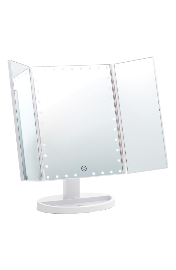 Impressions Vanity Co. Touch Trifold Xl Dimmable Led Makeup Mirror