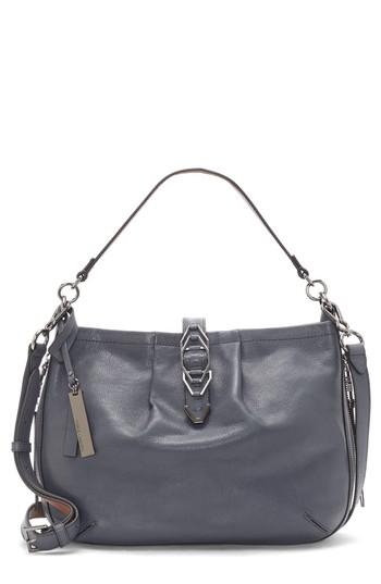 Vince Camuto Luk Pleated Leather Shoulder Bag - Grey