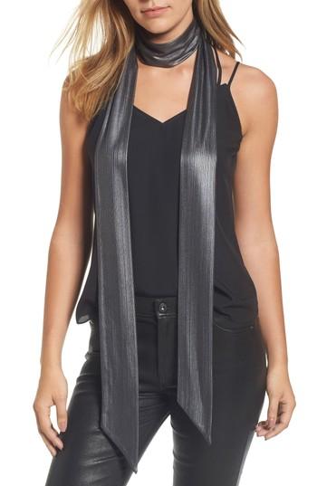 Women's Halogen Lame Skinny Scarf, Size - Grey