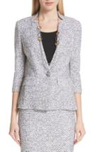 Women's St. John Collection Olivia Boucle Knit Jacket - Grey