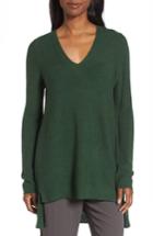 Petite Women's Eileen Fisher High/low Merino Wool Sweater, Size P - Green