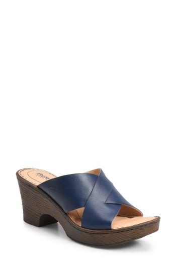 Women's B?rn Coney Platform Sandal M - Blue