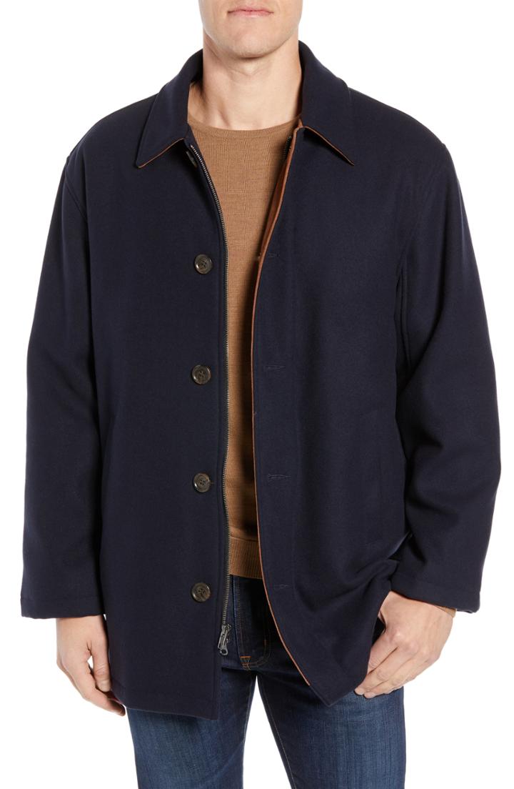 Men's Golden Bear The Cambridge Wool Coat - Blue