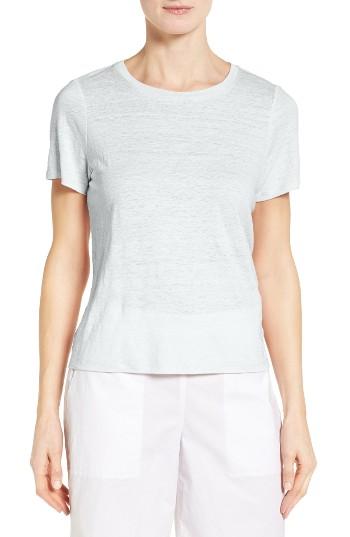 Women's Eileen Fisher Organic Linen Tee, Size - Blue