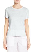 Women's Eileen Fisher Organic Linen Tee, Size - Blue