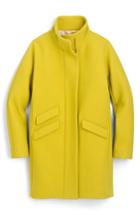 Petite Women's J.crew Stadium Cloth Cocoon Coat P - Yellow