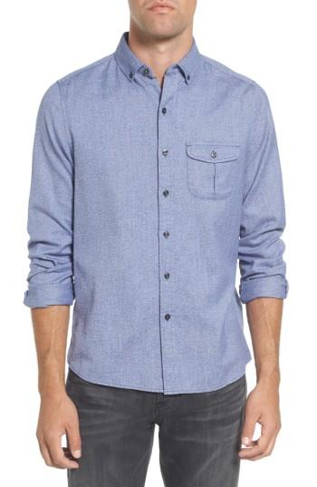 Men's Michael Bastian Jaspe Trim Fit Heather Sport Shirt - Blue