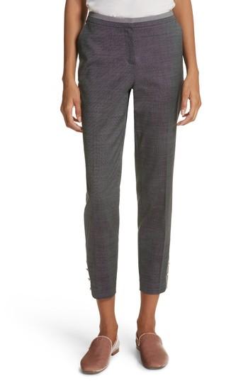 Women's Ted Baker London Contrast Trim Slim Leg Trousers - Grey
