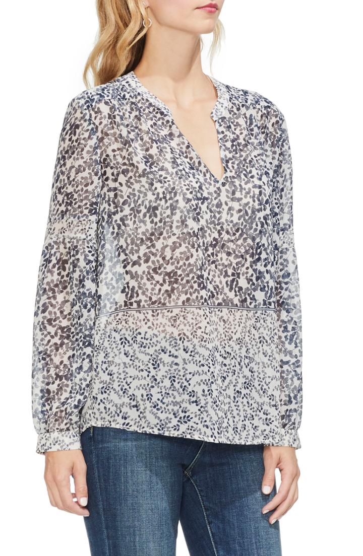 Women's Vince Camuto Tranquil Petals Blouse - Ivory