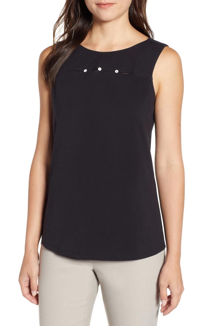 Women's Nic+zoe Slit Top Tank - Black