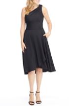 Women's Gal Meets Glam Collection Octavia Summer Crepe One-shoulder Dress - Black