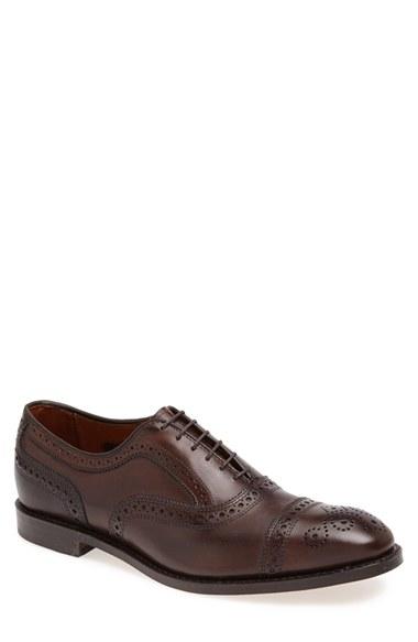 Men's Allen Edmonds 'strand' Cap Toe Oxford .5 D - Brown