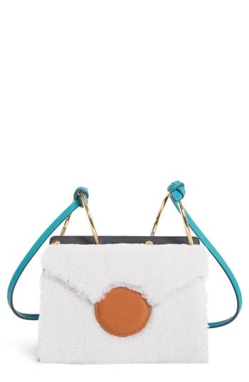Danse Lente Mini Phoebe Genuine Shearling Bag - White