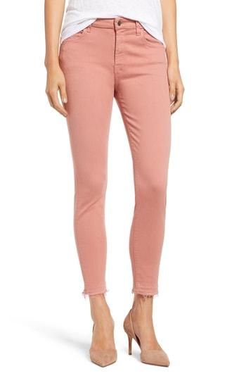 Women's Jen7 Release Hem Colored Ankle Skinny Jeans - Pink
