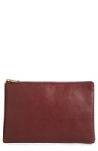 Madewell The Leather Pouch Clutch - Burgundy