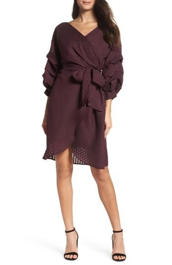 Women's Chelsea28 Shadow Stripe Wrap Dress