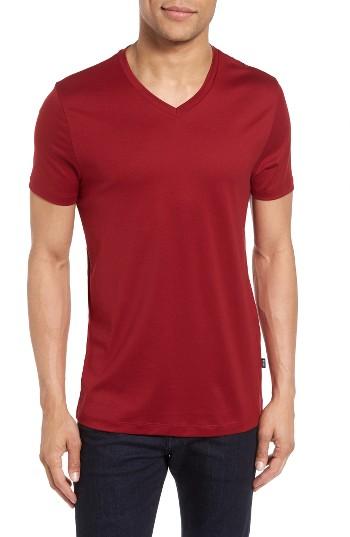 Men's Boss V-neck T-shirt - Red