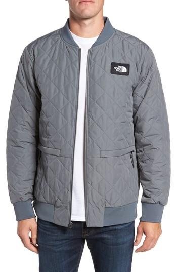 Men's The North Face Distributor Quilted Bomber Jacket, Size - Grey