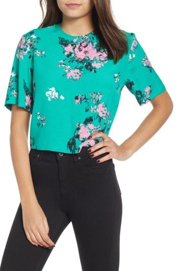 Women's Leith Crewneck Crop Top, Size - Green