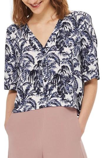 Petite Women's Topshop Holly Willow Shirt P Us (fits Like 0p) - Black