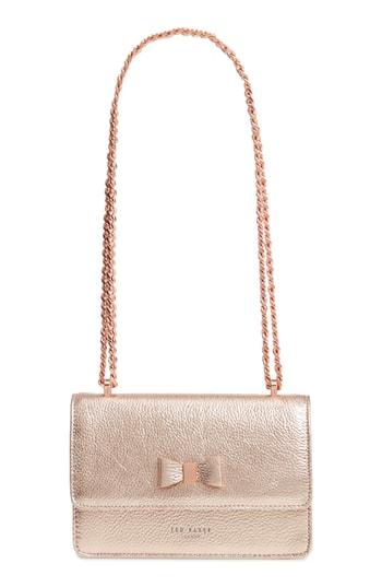 Ted Baker London Micro Leather Crossbody Bag - Metallic