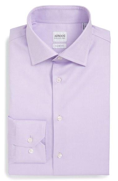 Men's Armani Collezioni Slim Fit Textured Dress Shirt