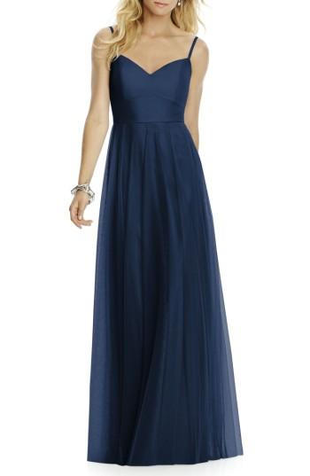Women's After Six Sleeveless Tulle A-line Gown - Blue