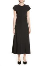 Women's Rosetta Getty Ruched Stretch Cady Dress - Black
