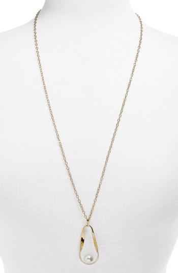 Women's Baublebar Stasia Imitation Pearl Pendant Necklace