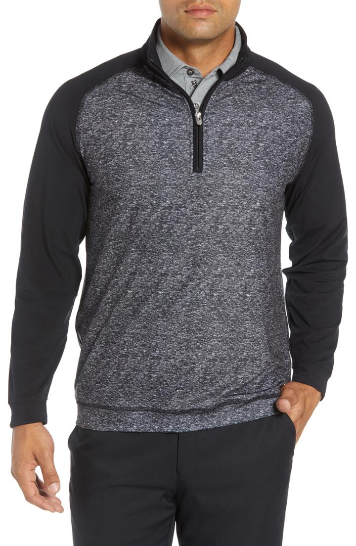 Men's Bobby Jones Rule 18 Tech Raglan Pullover - Black