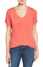 Women's Kut From The Kloth Rayie Twist Cuff Tee - Coral