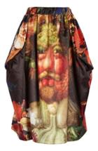 Women's Comme Des Garcons Vertumnus Print Velveteen Skirt