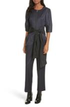 Women's Rebecca Taylor Broken Sateen Jumpsuit - Blue