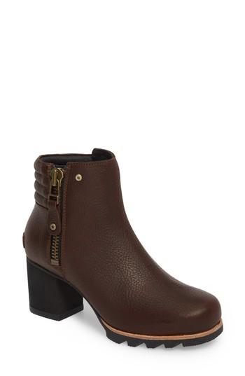 Women's Sorel Danica Waterproof Bootie M - Brown
