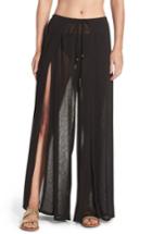 Women's Robin Piccone Francesca Wide Leg Cover-up Pants - Black