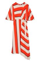 Women's Topshop Diagonal Stripe Midi Dress Us (fits Like 0) - Red
