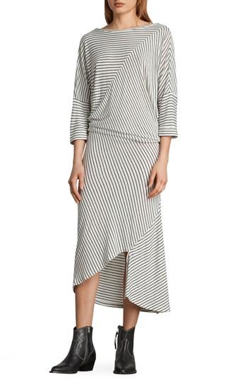 Women's Allsaints Cadie Stripe Midi Dress - White