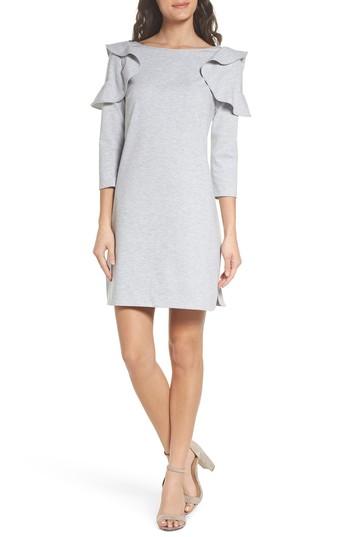 Women's Chelsea28 Ruffle Shoulder Sweatshirt Dress - Grey