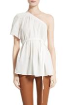 Women's Helmut Lang One-shoulder Cotton Gauze Top